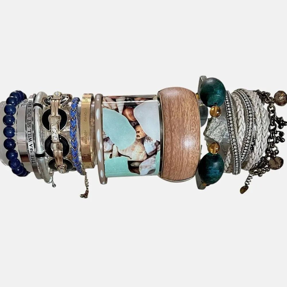 Lot of Assorted Bracelets Bangles Cuff Beaded